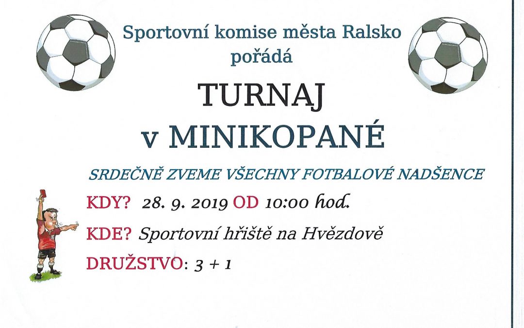 Pozvánka na turnaj v minikopané