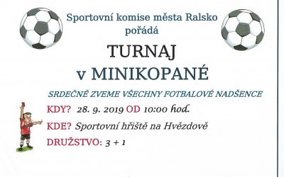 Pozvánka na turnaj v minikopané