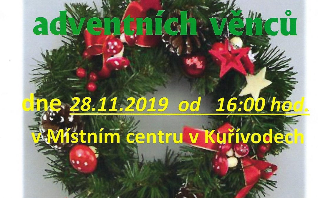 Pozvánka na tradiční zdobení adventních věnců